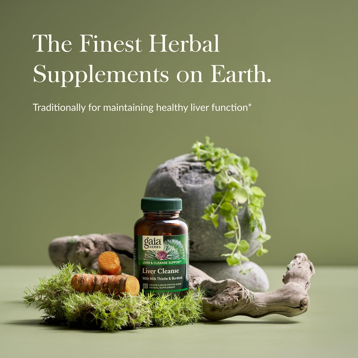 Gaia Herbs Liver Cleanse - Liver Health Support Herbal Supplement with Milk Thistle, Burdock, Turmeric Curcumin, Dandelion, and More - 60 Vegan Liquid Phyto-Caps (30 Servings) - Nirvana Guru