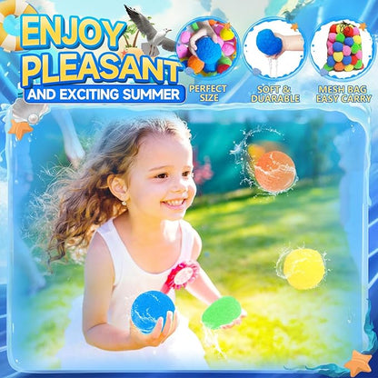 60 Pcs Reusable Water Balls, Reusable Water Balloons for Outdoor Toys and Games, Water Toys for Kids and Adults Boys and Girls - Summer Balls for Pool and Backyard Fun nirvanaguru