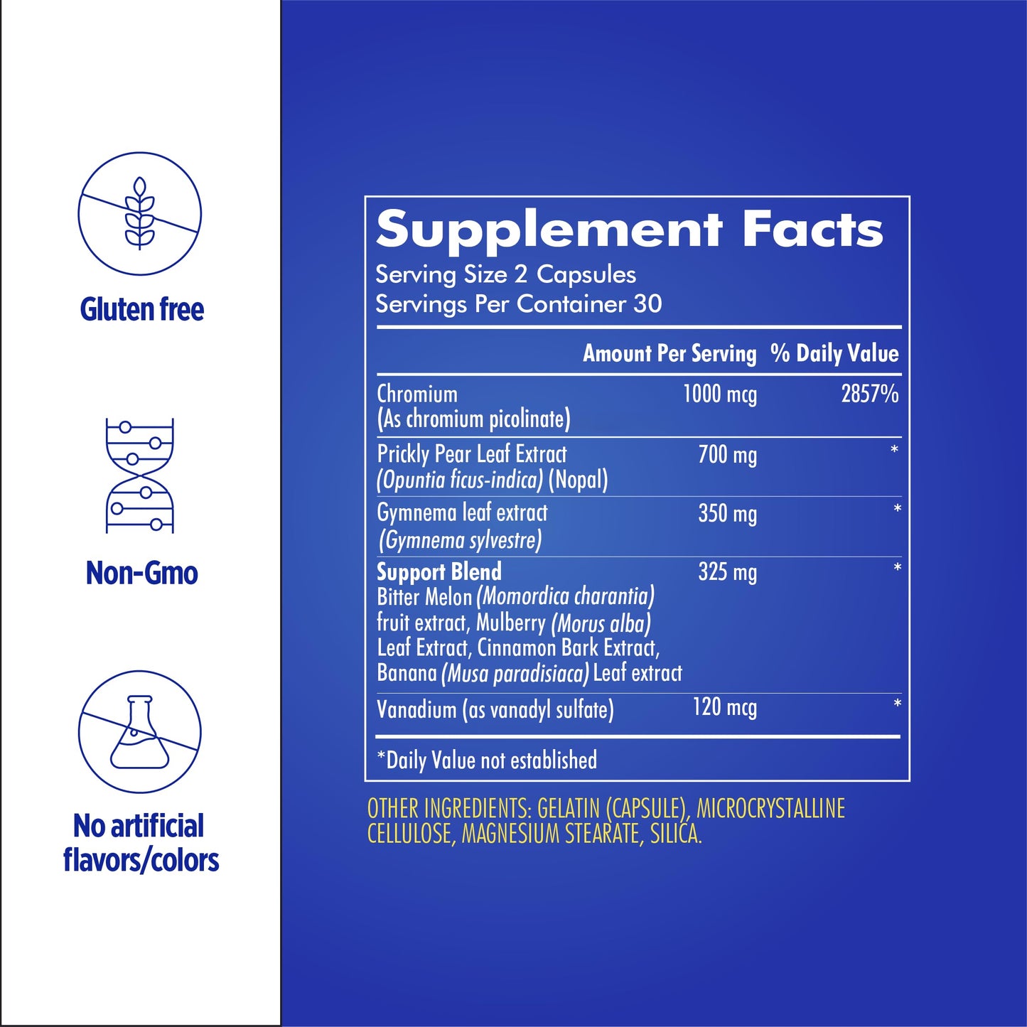 Santo Remedio Super Nopal, Exclusive Formula with Nopal, Gurmar (Gymnema Silvestre), Chromium Picolinate and Vanadyl Sulfate. 60 Capsules (30 Servings) Nirvana Guru