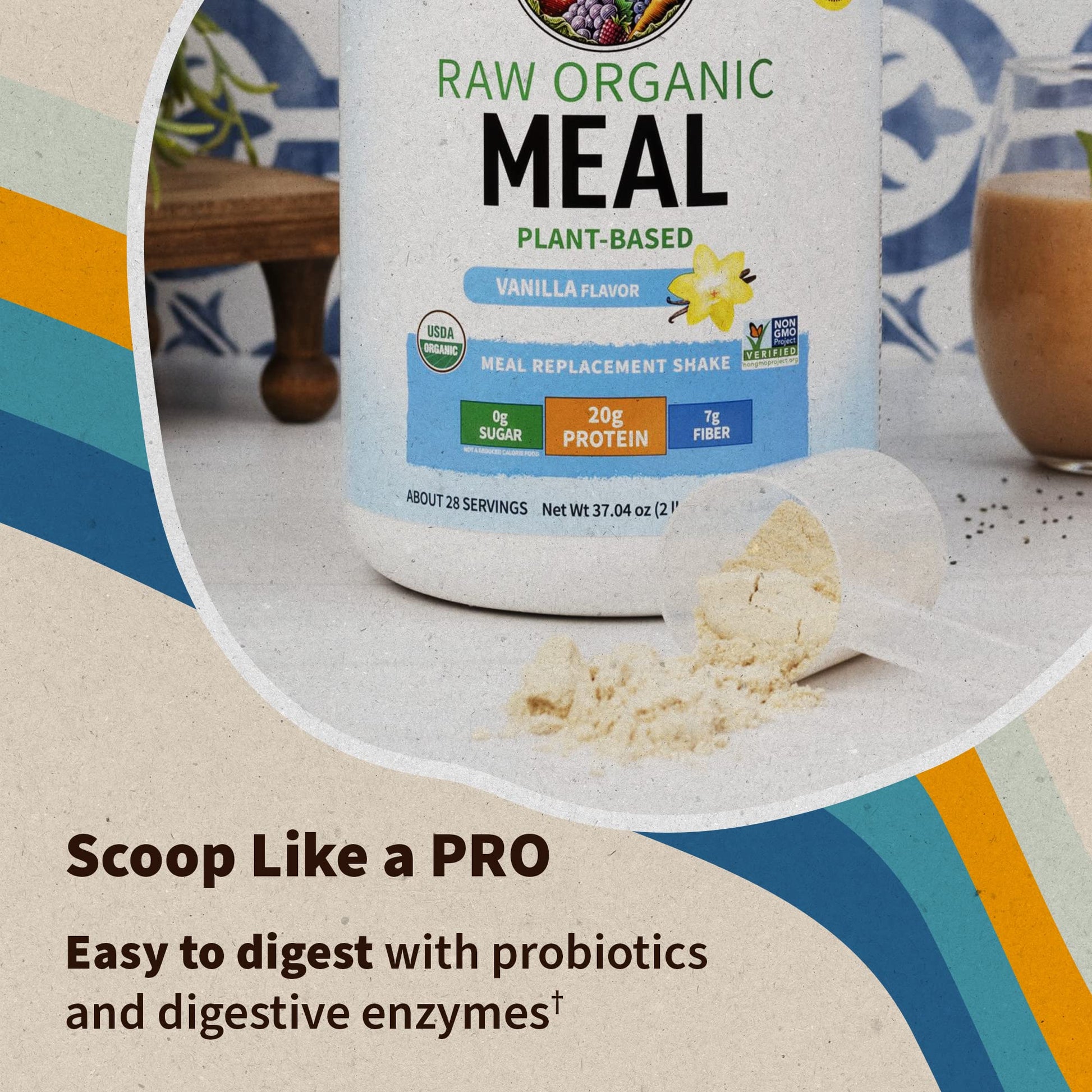 Garden of Life Meal Replacement Shakes, Vegan Raw Organic Protein Powder, Chocolate Protein Powder with Plant Based Pea Protein, Sprouts, Greens, Probiotics, Dairy Free 28 Servings - Nirvana Guru