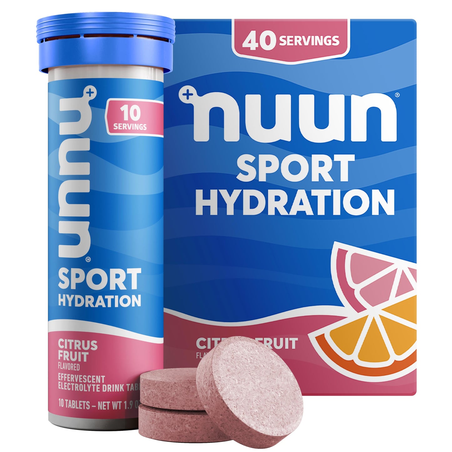 Nuun Sport Electrolyte Tablets with Magnesium, Calcium, Potassium, Chloride & Sodium, Gluten Free & Vegan, Strawberry Lemonade, 4 Pack (40 Servings Total)