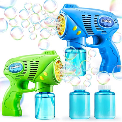 JOYIN 2 Kids Bubble Gun with 2 Bottles Refill Solution, Bubble Machine Gun for Toddlers 1-3 Kids 4-8, Party Favors, Summer Toy, Outdoors, Easter, Birthday Gift nirvanaguru