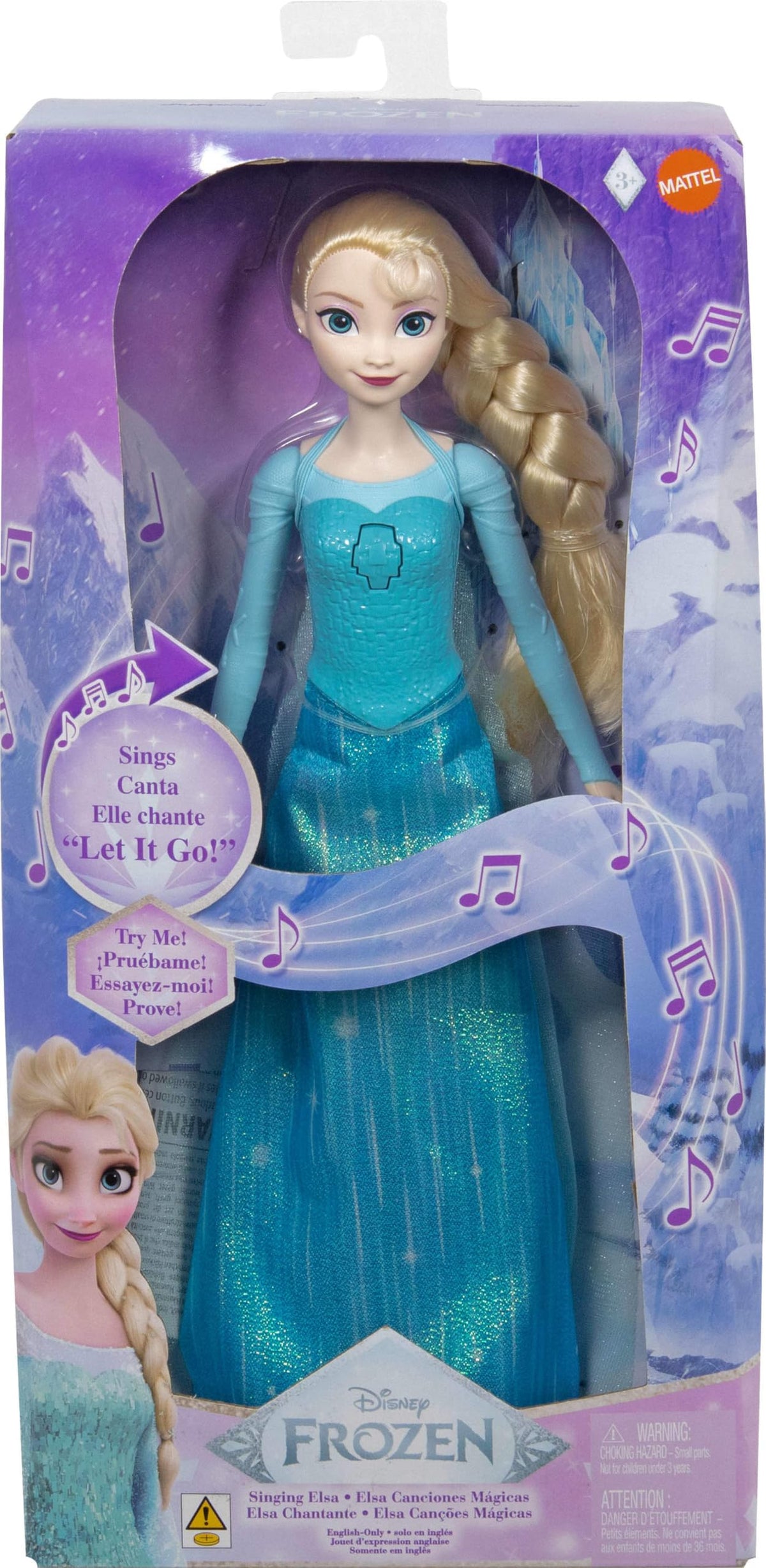 Mattel Disney Frozen Singing Elsa Doll, Sings “Let It Go” in English