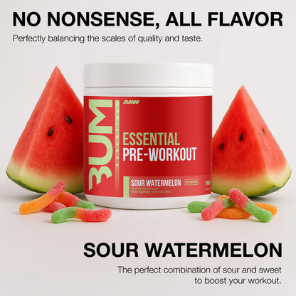 RAW Nutrition - Essential Pre - Chris Bumstead Pre Workout Formula, Sports Nutrition Pre-Workout Powders | Men & Womens Drink, Energy Powder for Working Out (Peach Mango)