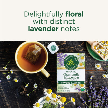 Traditional Medicinals Tea, Organic Chamomile, Calming, Calms Your Nerves, Supports Healthy Digestion, 96 Tea Bags (6 Pack) - Nirvana Guru