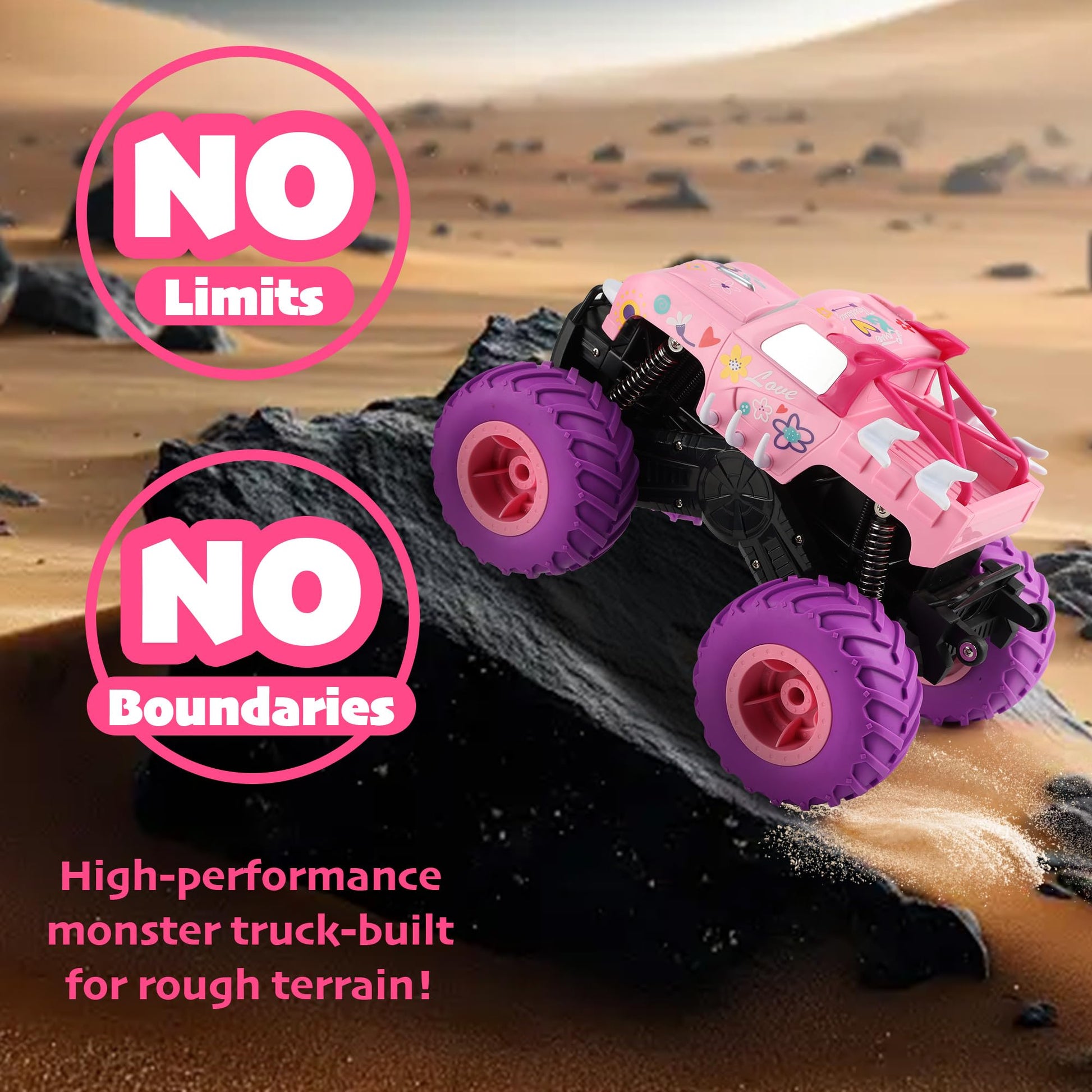 Threeking 1:16 Waterproof Monster Truck Toys RC Cars Amphibious Remote Control Car Trucks 4WD All Terrain Off-Road Pickup Toy for 6 7 8 9 10 11 12 Year Old Boys Girls Kids Gifts Presents Nirvana Guru
