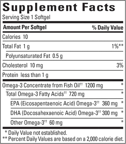 Nature Made Burp Less Ultra Omega 3 Fish Oil Supplements, 1400mg Fish Oil Omega 3 Supplements as Ethyl Esters for Healthy Heart Brain Eyes Support, One Per Day, 90 Softgels - Nirvana Guru