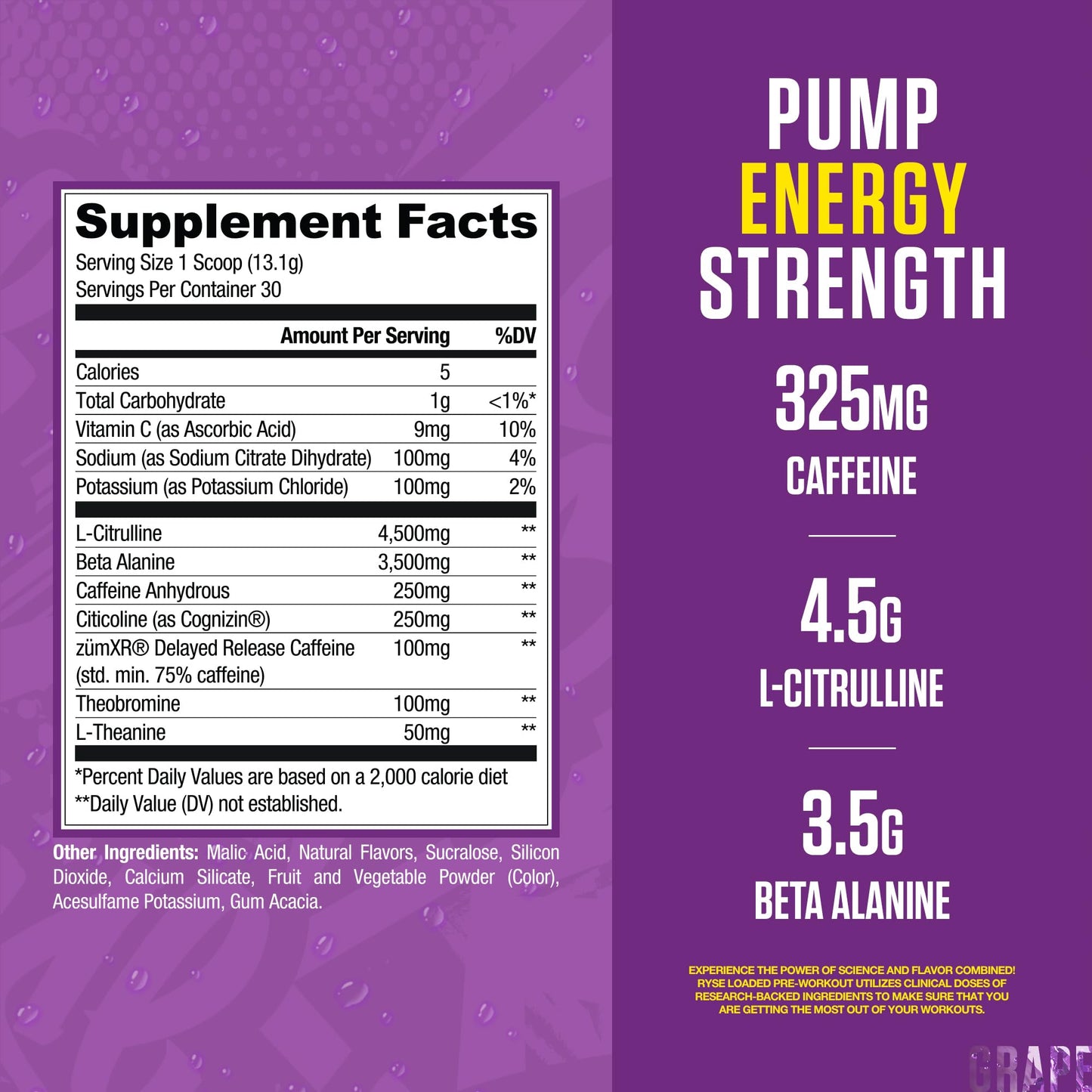RYSE Loaded Pre Workout Powder - Ring Pop Cherry - Daily Pre-Workout for Men & Women with 325mg Caffeine, Beta Alanine, and Citrulline for Pump, Focus, and Energy - 30 Servings Nirvana Guru