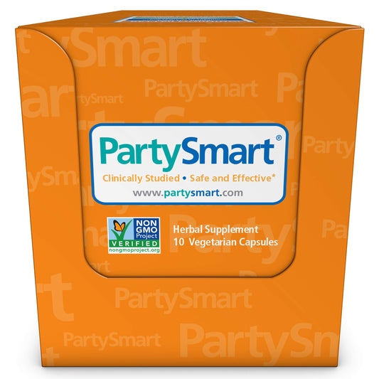 Himalaya PartySmart, One Capsule for a Better Morning After Drinking, Plant Based, Liver Support, Alcohol Breakdown, Clinically Studied, Non-GMO, Herbal Supplement, 10 Capsules - Nirvana Guru