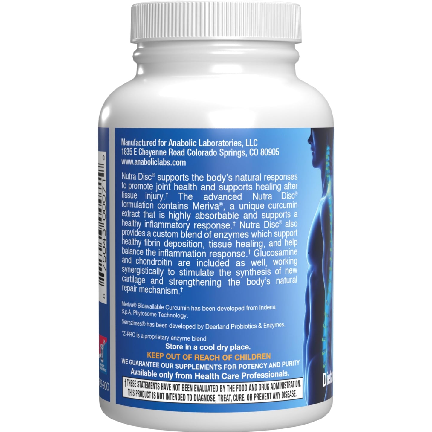 Nutra Disc & Joint Support Supplement - Clinically Formulated Restorative Cartilage Ligament and Tendon Supplement with Patented Meriva Curcumin & Glucosamine and Chondroitin for Adults - 45 Servings Nirvana Guru
