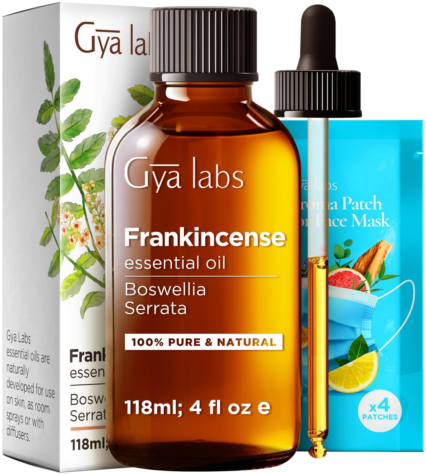 Gya Labs Frankincense Essential Oil for Face - 0.34 Fl Oz - 100% Pure Natural Frankincense Oil for Skin, Body Massages & Candle Making - Premium Grade for Wellness & Comfort - Woody & Calming Scent
