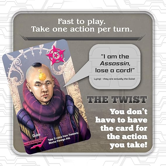 Coup - The Fast, Fun Bluffing Party Game for 2-6 Players. Perfect for Family Game Night with your Teens or Friends. Can you get away with your bluff? Over 1 Million copies sold! nirvanaguru