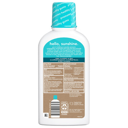 Hello Peace Out Plaque, Antigingivitis Alcohol Free Mouthwash, Natural Mint with Aloe Vera and Coconut Oil, Fluoride Free, Vegan, SLS Free and Gluten Free, 16 Ounce (Pack of 3) Nirvana Guru