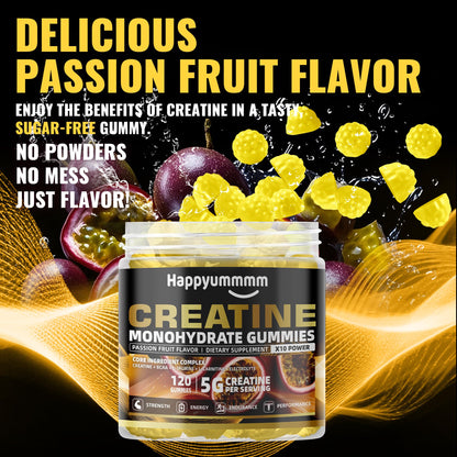 Creatine Monohydrate Gummies 5000mg for Men & Women, Chewables Creatine Monohydrate for Muscle Strength, Muscle Builder, Energy Boost, Pre-Workout Supplement(90 Count)-Strawberry.