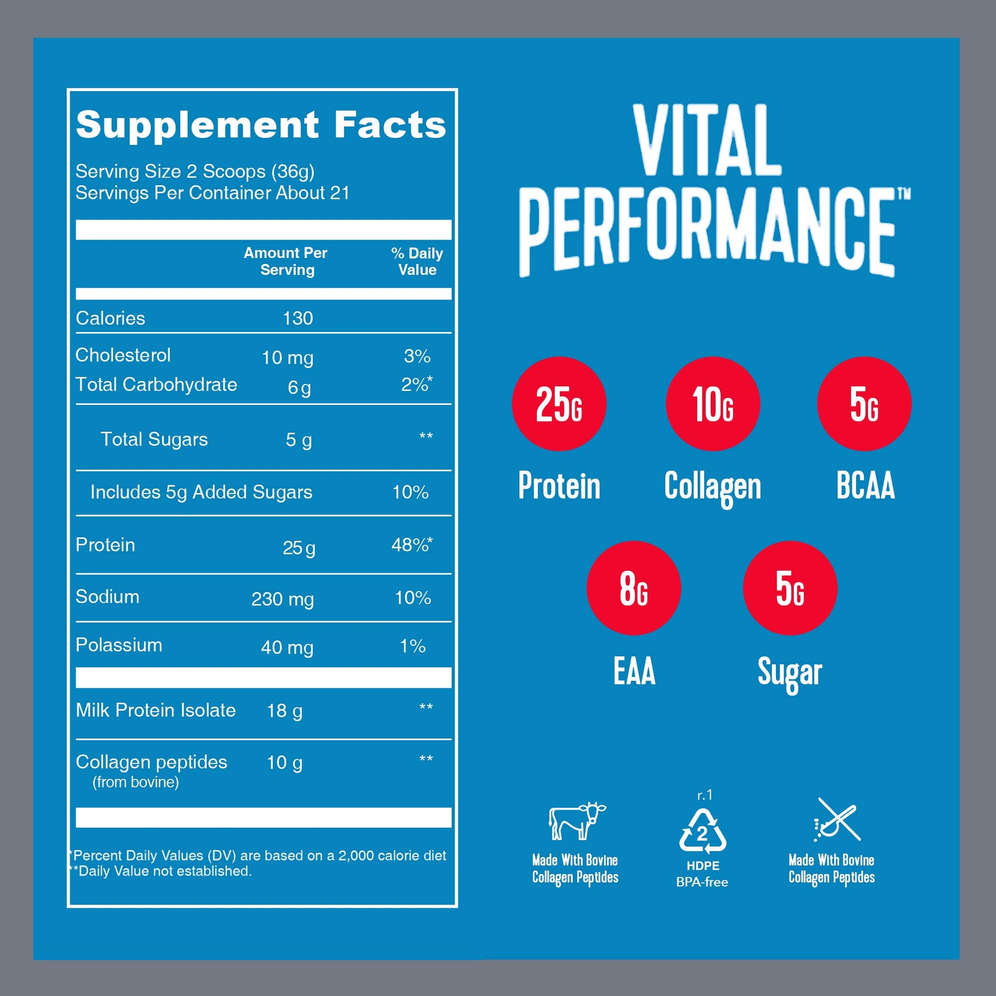 Vital Proteins Performance Powder, Collagen Peptides & Protein Isolate Powder, NSF Certified for Sport, Chocolate, 1.72lb - Nirvana Guru