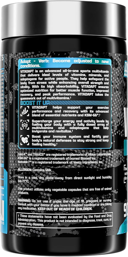 Nutrex Research Anabol Hardcore & Vitadapt Complete Sports Multivitamin with KSM-66 Ashwagandha Nirvana Guru