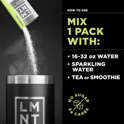 LMNT Zero Sugar Electrolytes - Watermelon Salt | Drink Mix | 30-Count