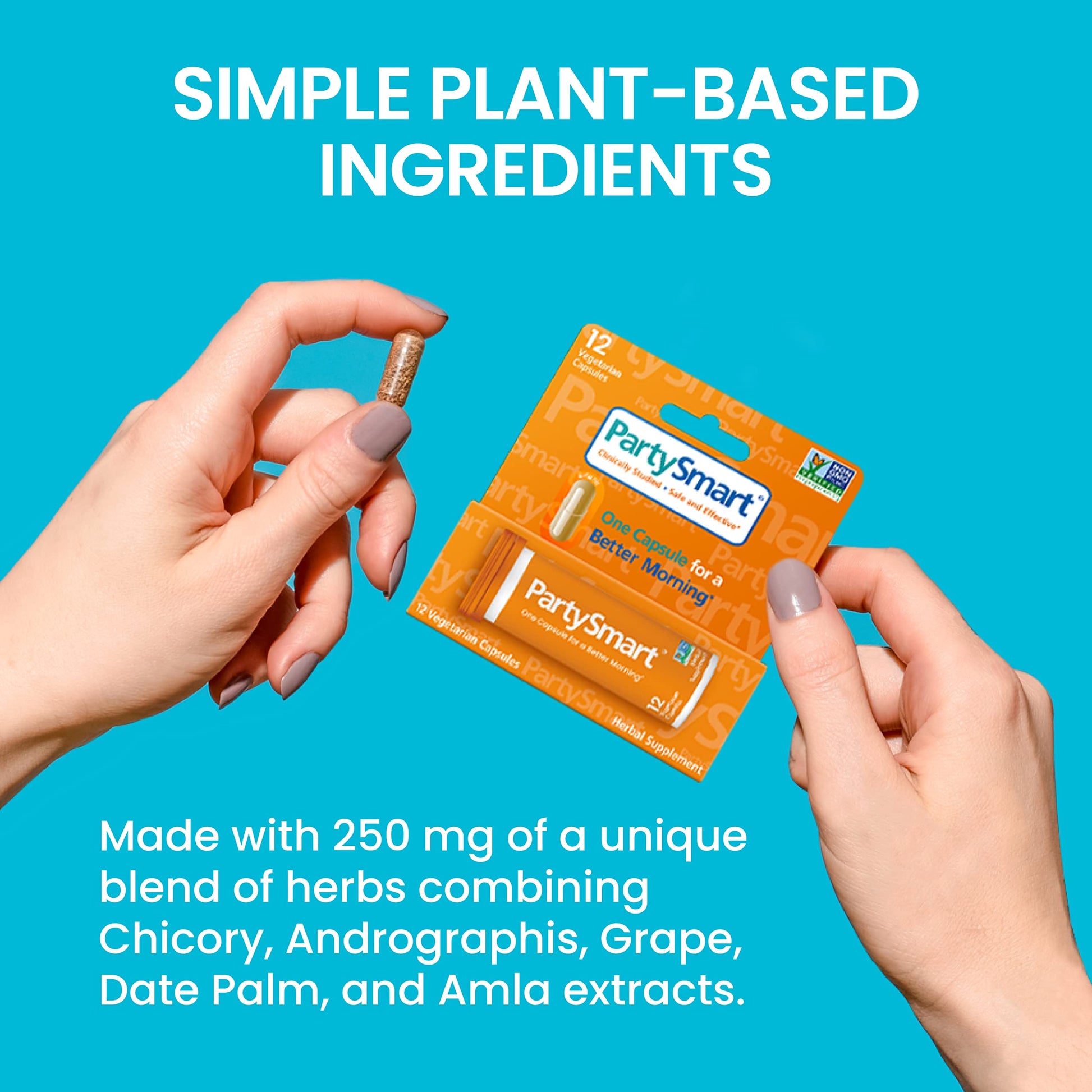 Himalaya PartySmart, One Capsule for a Better Morning, Plant-Based, Liver Support, Better Morning After Drinking, Clinically Studied, Non-GMO Project Verified, 12 Capsules - Nirvana Guru
