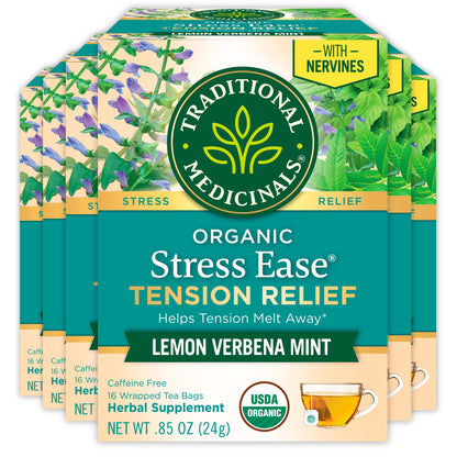Traditional Medicinals Tea, Organic Chamomile, Calming, Calms Your Nerves, Supports Healthy Digestion, 96 Tea Bags (6 Pack) - Nirvana Guru