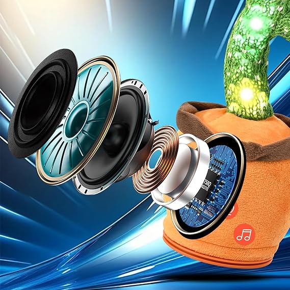 Dancing Talking Cactus Toy for Baby Toddler, Boys Girls Gifts Singing Mimicking Recording Repeating What You Say Baby Toys with 120 English Songs (Adjustable Volume) nirvanaguru