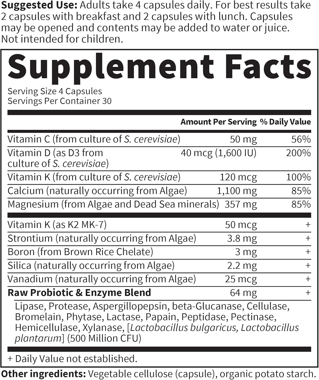 Garden of Life Raw Calcium Supplement for Women and Men - Vitamin Code Made from Whole Foods with Magnesium, K2, Vitamin D3 and Vitamin C, for Bone Strength, Probiotics for Digestion, 120 Capsules - Nirvana Guru