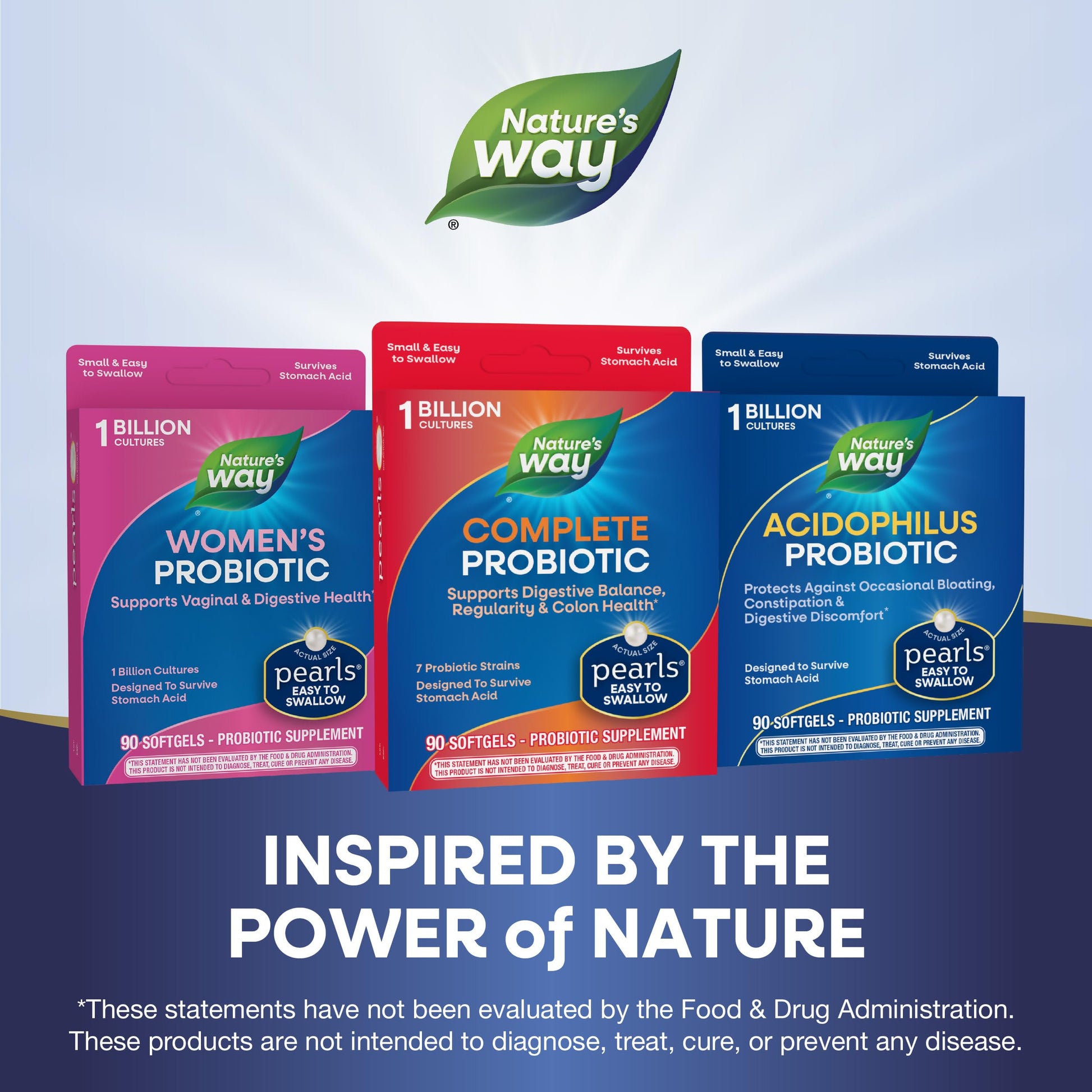 Nature's Way Complete Probiotic Pearls, Supports Digestive Balance*, 1 Billion Live Cultures, Supplement for Men and Women, No Refrigeration Required, 90 softgels (Packaging May Vary) - Nirvana Guru
