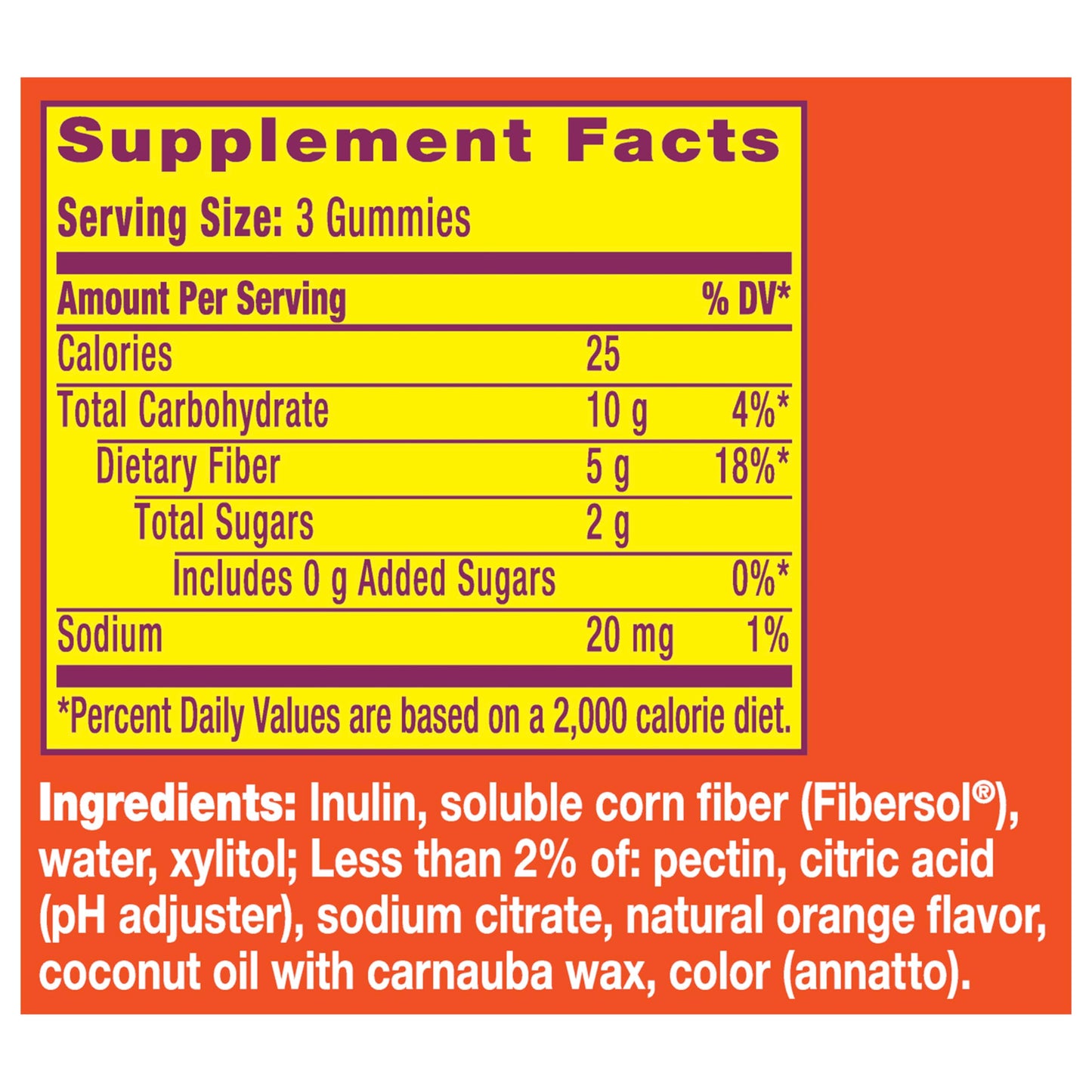 Metamucil Fiber Gummies for Adults, No Sugar Added Orange Flavor, 5g Prebiotic Plant Based Fiber Supplement Blend, 120 Count