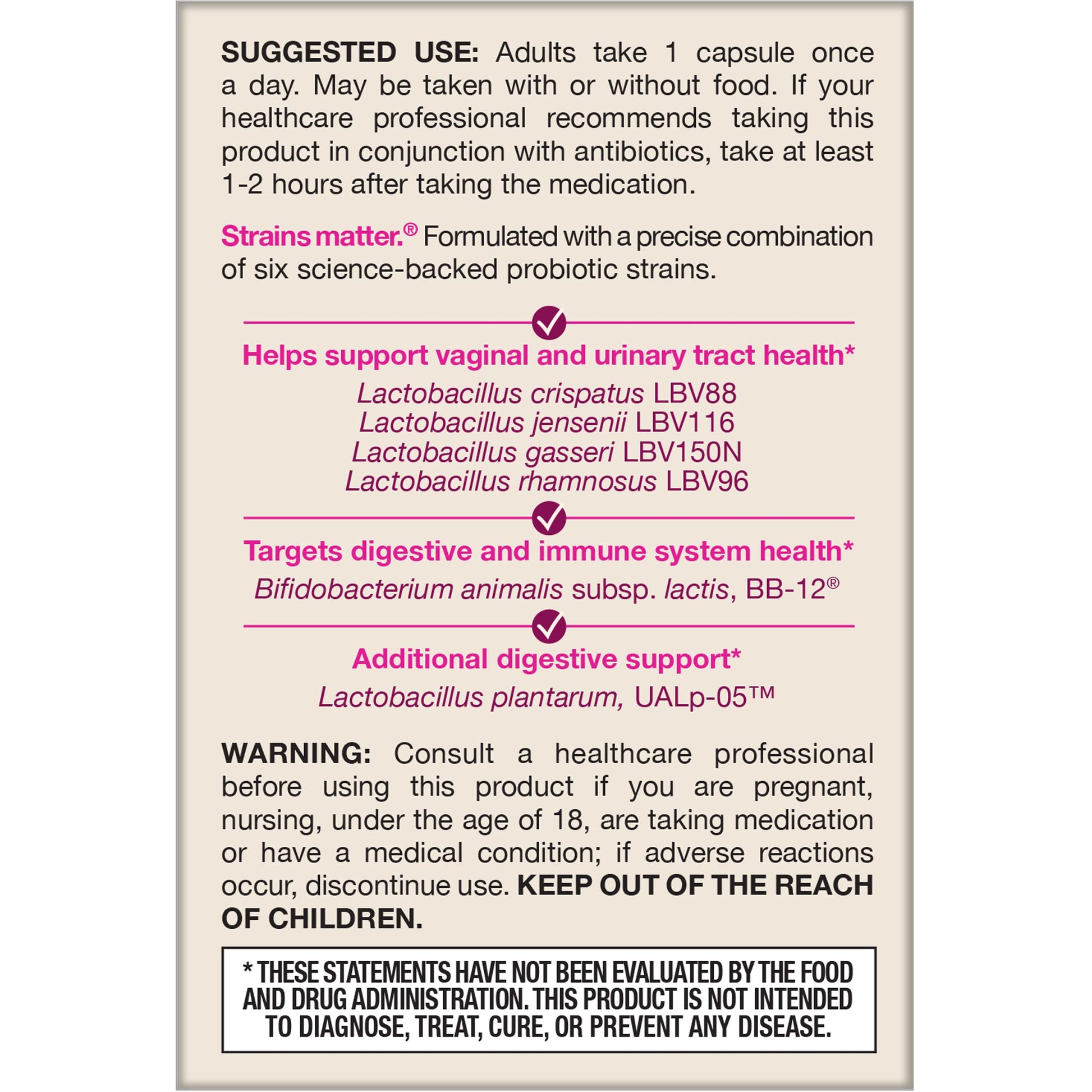 Jarrow Formulas Fem Dophilus Probiotics for Women - 10 Billion CFU, Female Vaginal Probiotics, Vaginal, Urinary Tract and Digestive Support, 30 Capsules - Nirvana Guru
