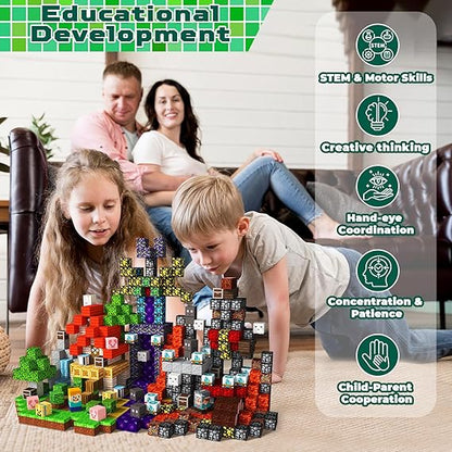 150 PCS Magnetic Blocks - Building Block for Kids Ages 4-8, Magnet Blocks Cubes Tiles Constructions Toys Girl Boy, STEM Educational Montessori Stacking Toy, Sensory Play Game Preschool Learning Gifts Nirvana Guru