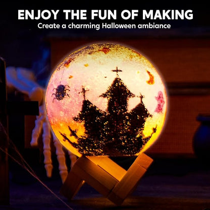 Klever Kits DIY 3D Moon Night Light, Paint Your Own Moon Lamp Kit Galaxy Lamp Arts and Crafts Kit, School Activities, Birthday Gifts for Kids Girls Boys nirvanaguru