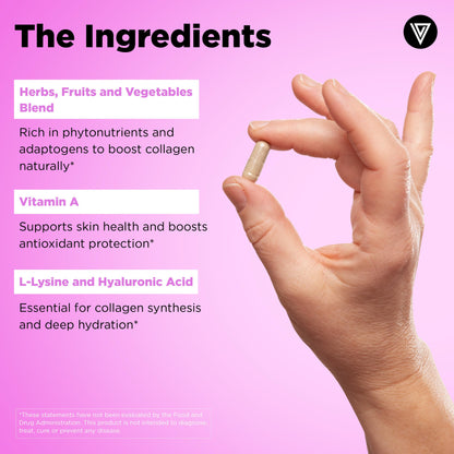 Vital Vitamins Multi Collagen for Women & Men - Type I, II, III, V, X - Grass Fed, Non-GMO - 150 Capsules