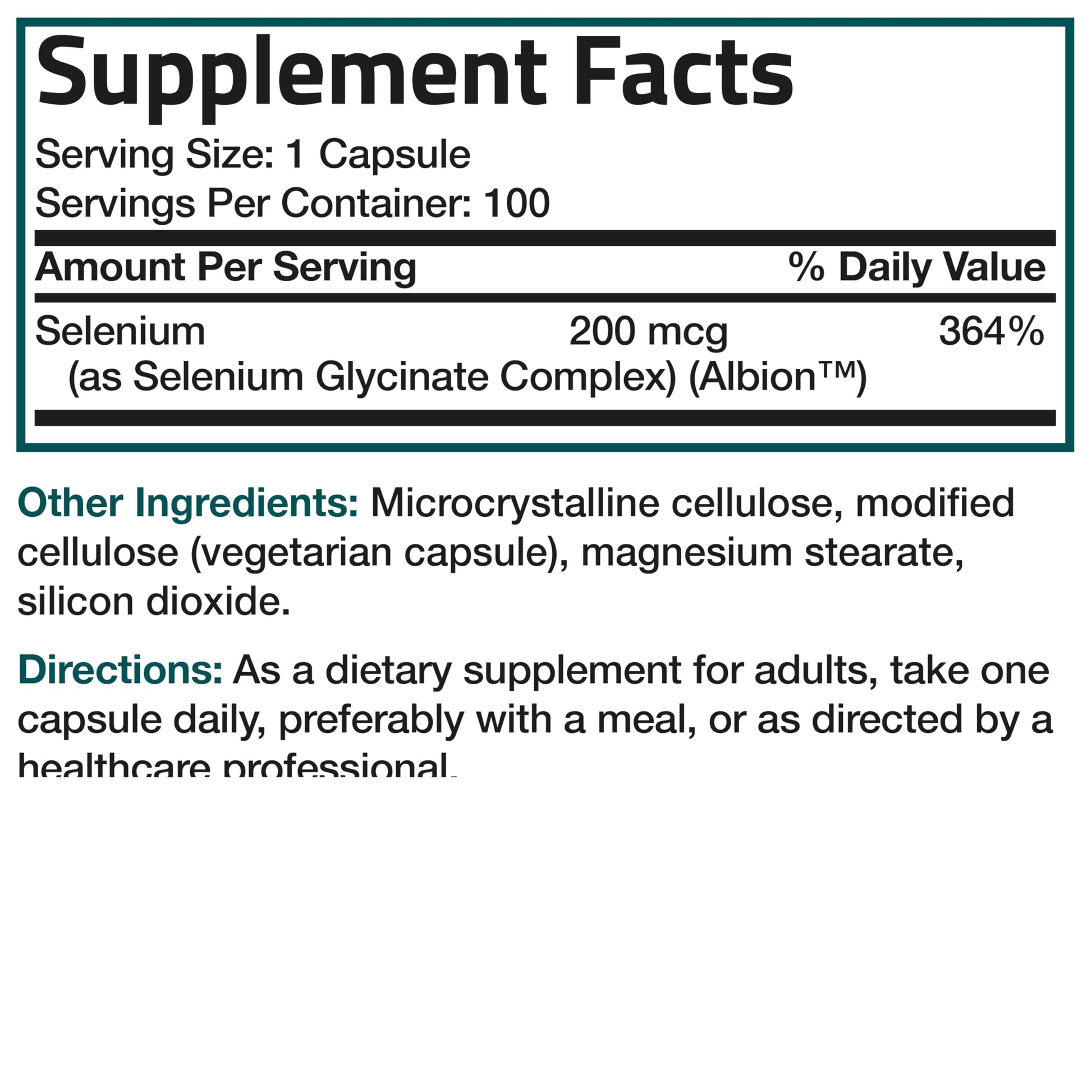 Bronson Selenium 200 mcg – Yeast Free Chelated Amino Acid Complex - Essential Trace Mineral with Superior Absorption, 250 Vegetarian Capsules Nirvana Guru