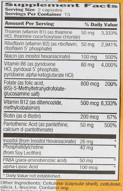 Country Life Coenzyme B-Complex, 120 Capsules – Supports Energy & Metabolism, Mood & Cognitive Function – Vegan, Gluten-Free, Bioavailable B Vitamins with Choline Nirvana Guru