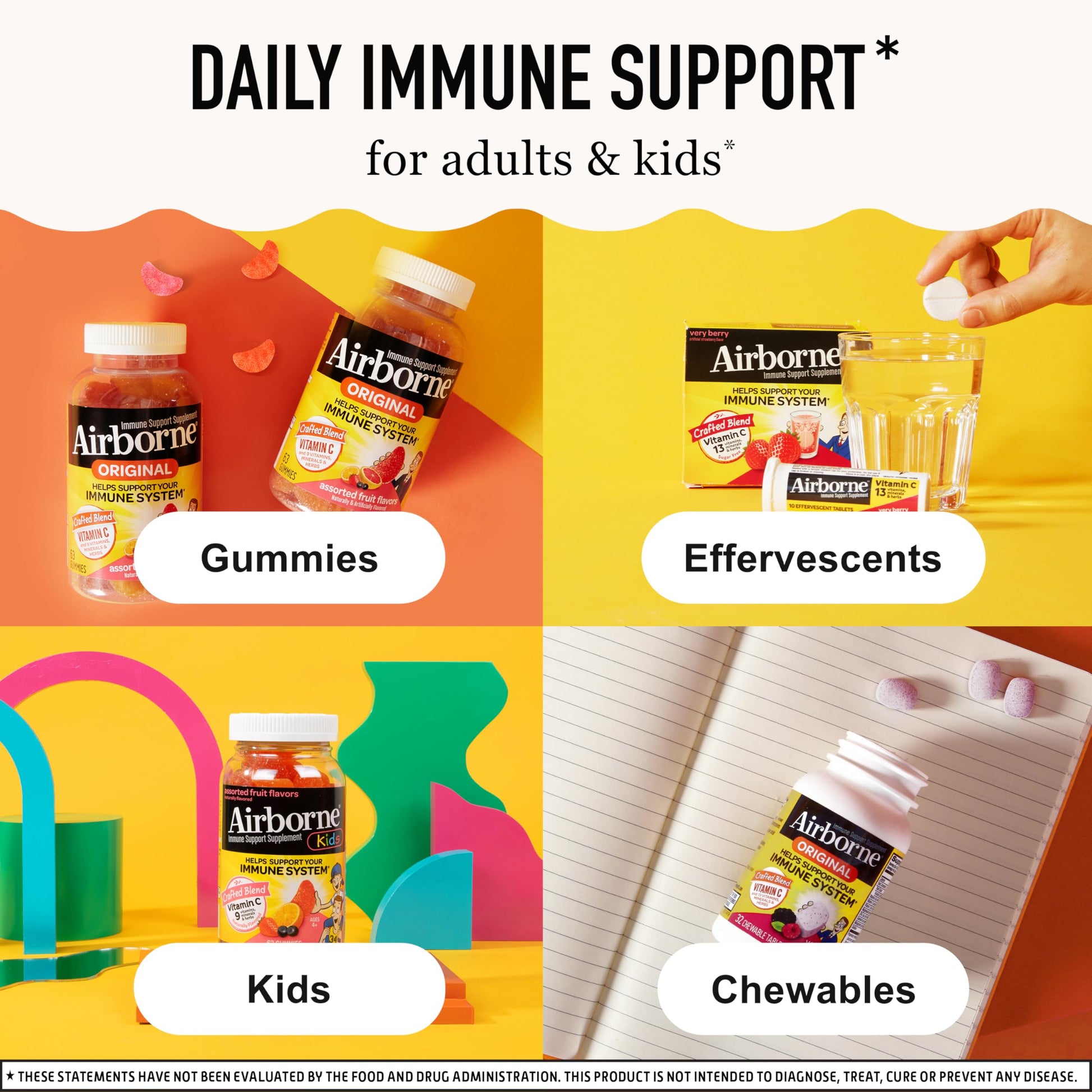 Airborne Vitamin C 1000mg (per Serving) - Citrus Chewable Tablets (116 Count in a Bottle), Gluten-Free Immune Support Supplement, with Vitamins A C E, Zinc, Selenium, Echinacea, Ginger, Antioxidants Nirvana Guru