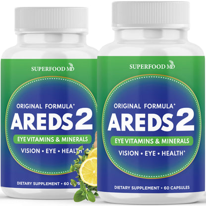 AREDS 2 Eye Vitamin & Mineral Supplement, Contains Lutein, Vitamin C, Zeaxanthin, Zinc & Vitamin E with Added Copper - 120 Count Nirvana Guru