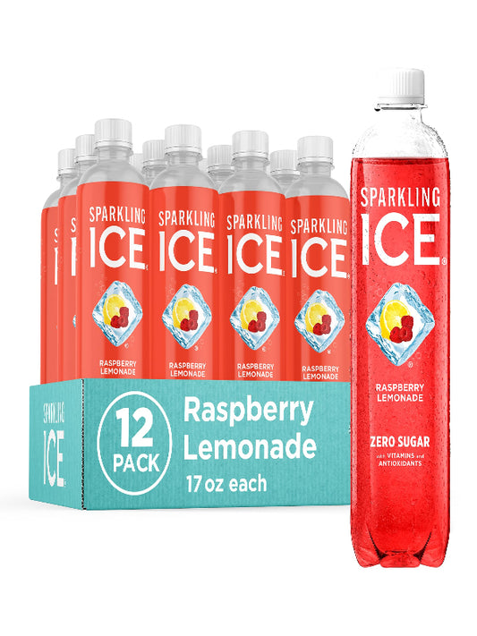 Sparkling Ice, Black Raspberry Sparkling Water, Zero Sugar Flavored Water, with Vitamins and Antioxidants, Low Calorie Beverage, 17 fl oz Bottles (Pack of 12) - Nirvana Guru