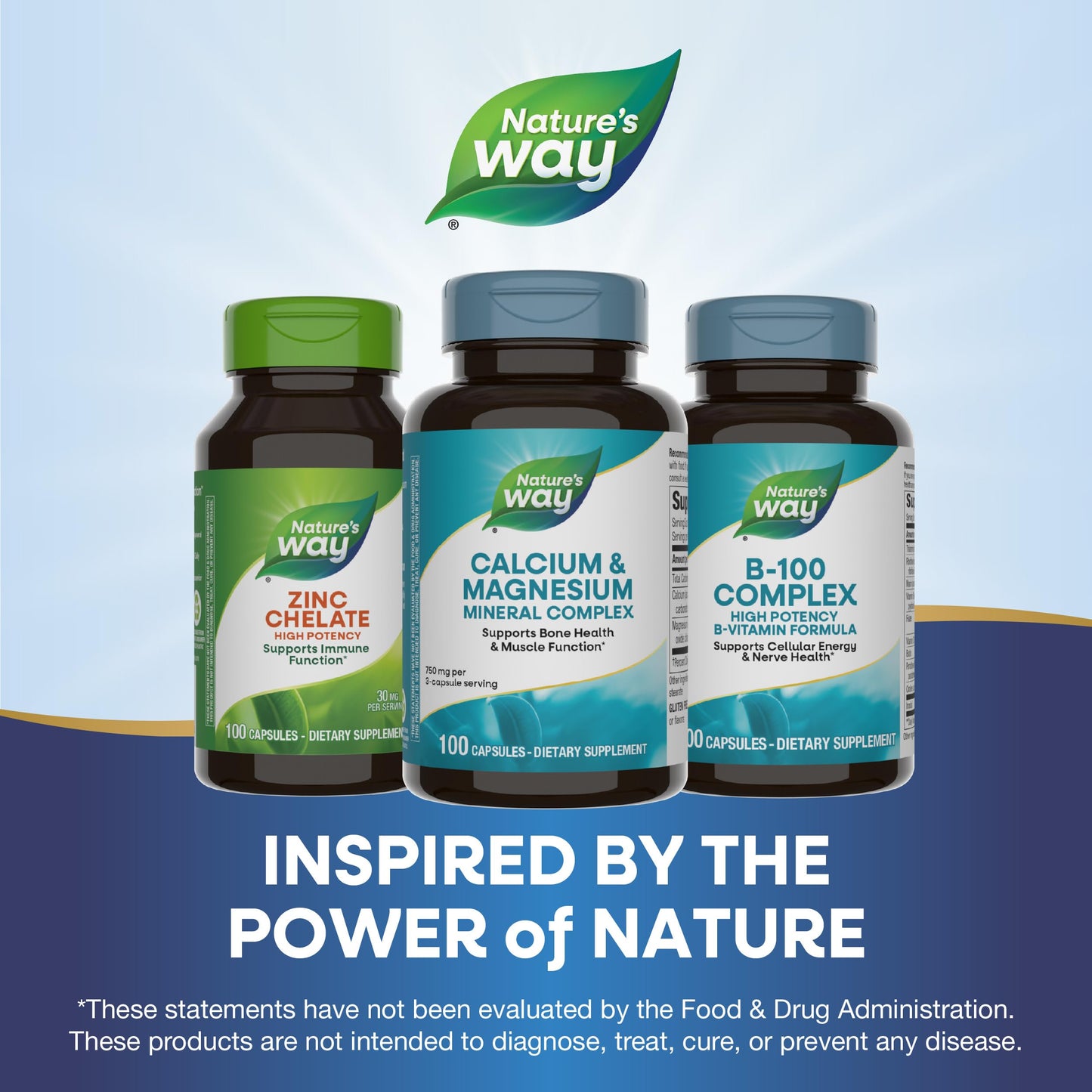 Nature's Way Calcium & Magnesium Mineral Complex, Supports Bone Health & Muscle Function,* 750 mg per 3-Capsule Serving, 250 Capsules (Packaging May Vary) - Nirvana Guru