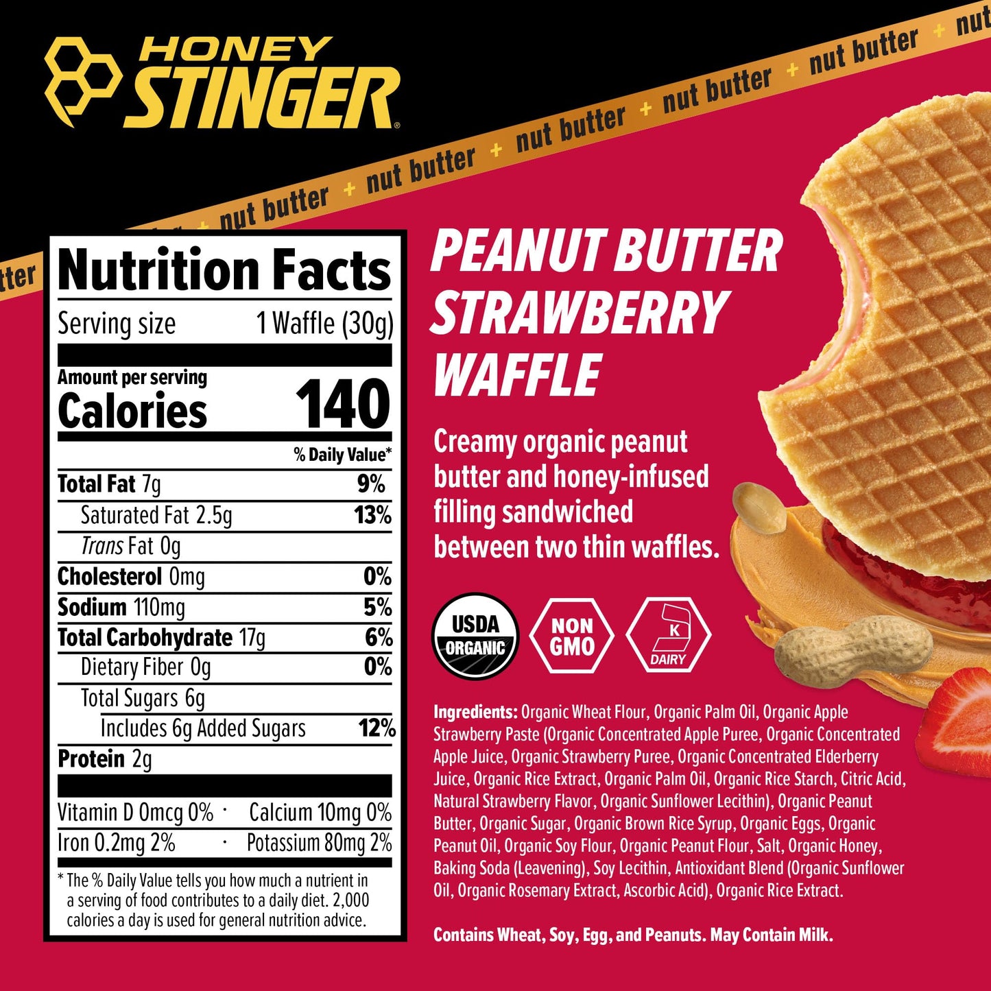 Honey Stinger Organic Honey Waffle Energy Stroopwafel for Exercise, Endurance and Performance Sports Nutrition for Home & Gym, Pre and Post Workout Box of 16 Waffles, 16.96 Ounce (Pack of 16)