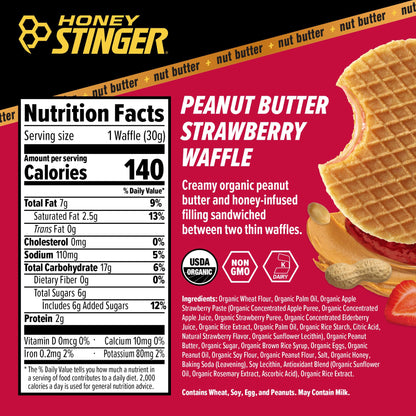 Honey Stinger Organic Honey Waffle Energy Stroopwafel for Exercise, Endurance and Performance Sports Nutrition for Home & Gym, Pre and Post Workout Box of 16 Waffles, 16.96 Ounce (Pack of 16)