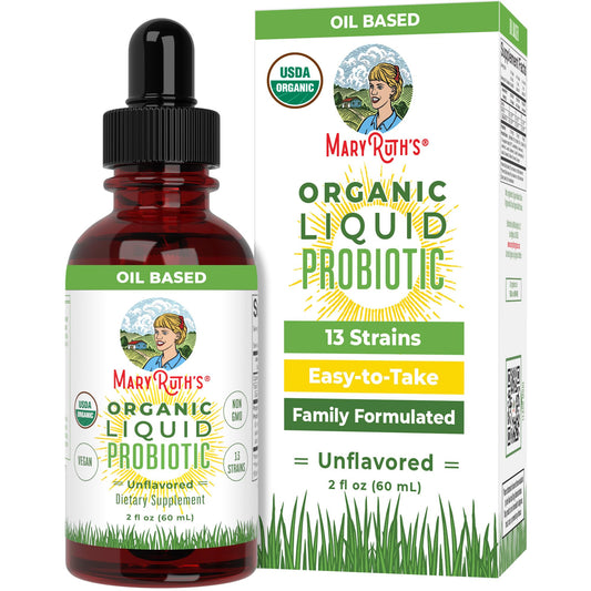 MaryRuth Organics USDA Organic Liquid Probiotic | Digestive Health | Gut Health | Probiotics for Women | Probiotics for Men | Probiotics for Kids | Acidophilus Probiotic | Non-GMO | 40 Servings - Nirvana Guru