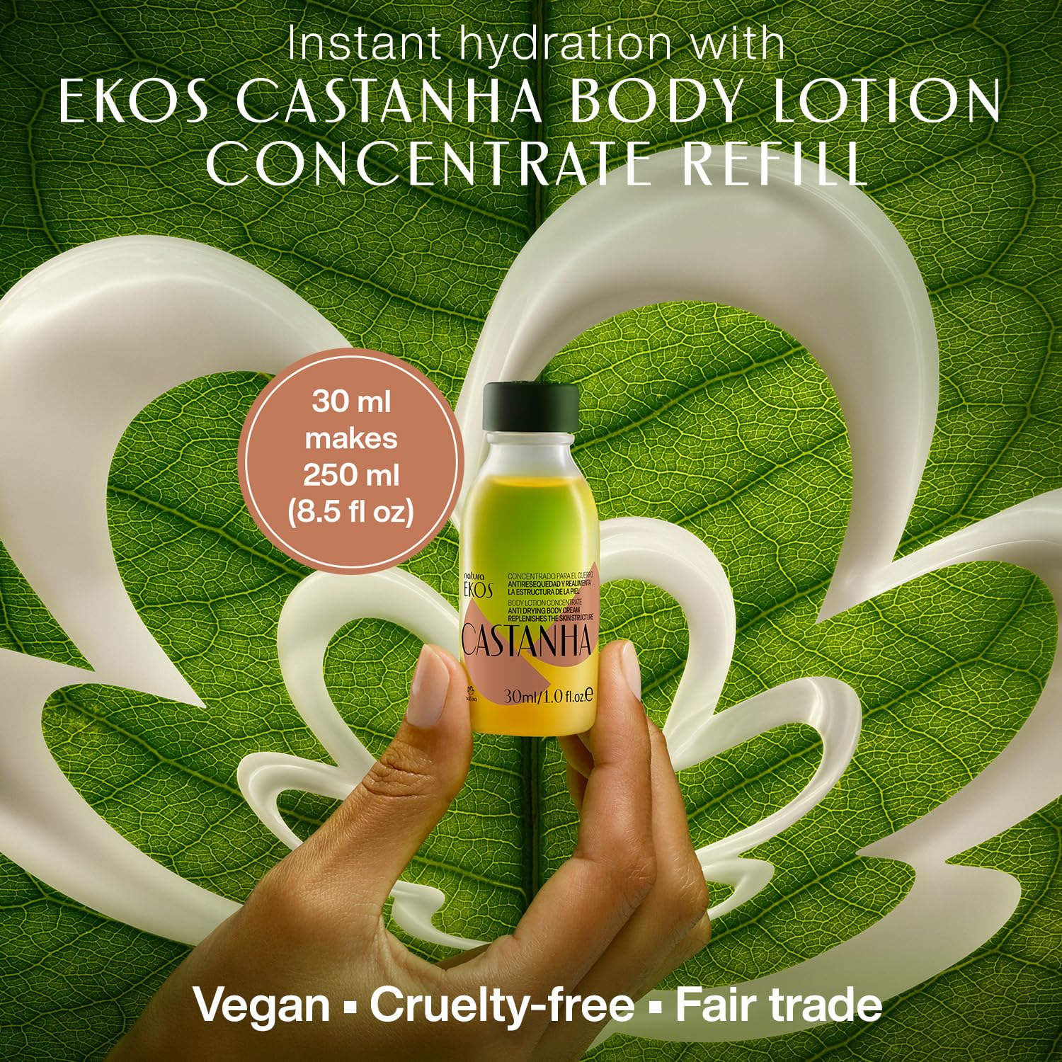 natura - Ekos Tukumã Replenishing Body Lotion - Vegan Skin Care - Moisturize & Improve Skin Texture - Boost Hyaluronic Acid - Brazilian Beauty Secrets - Self Care & Body Care - 13.5 fl oz (400ml) - Nirvana Guru