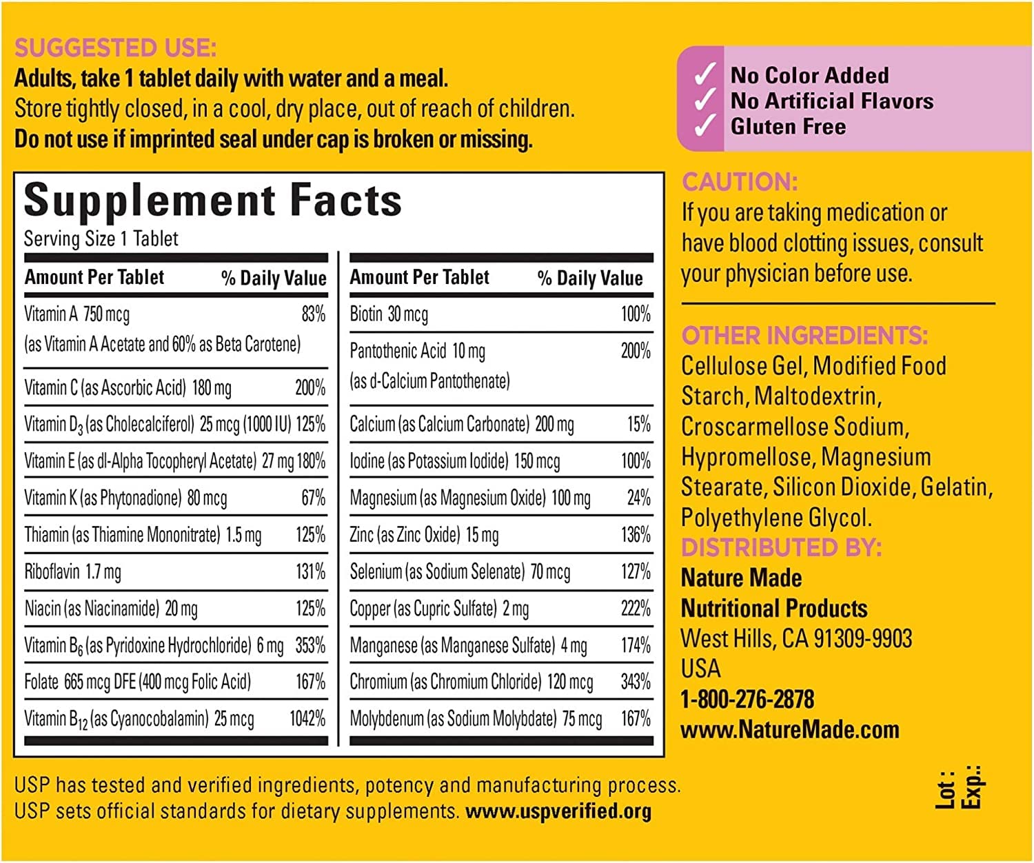 Nature Made Multivitamin For Her 50+ with No Iron, Womens Multivitamin for Daily Nutritional Support, Multivitamin for Women, 90 Tablets, 90 Day Supply - Nirvana Guru