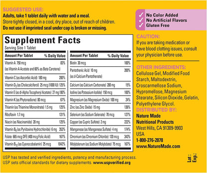 Nature Made Multivitamin For Her 50+ with No Iron, Womens Multivitamin for Daily Nutritional Support, Multivitamin for Women, 90 Tablets, 90 Day Supply - Nirvana Guru