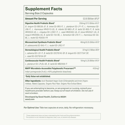 Seed 14 Day Gut Reset - Prebiotic and Probiotic for Women & Men - Digestive Health, Gut Health, Rapid Gut Recovery, Bloating & Constipation Relief - Vegan & Shelf-Stable - 28 Capsules (14-Day Supply) - Nirvana Guru