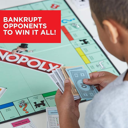 Monopoly Game, Family Board Games for 2 to 6 Players & Kids Ages 8 and Up, Includes 8 Tokens (Token Vote Edition) nirvanaguru