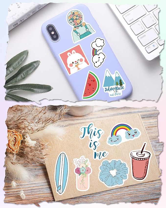 Sticker for Water Bottles, 300 Pcs/Pack Cute Vinyl Waterproof Vsco Laptop Stickers for School Students Gifts Classroom Teachers Prizes Stickers for Kids Teens Girls nirvanaguru