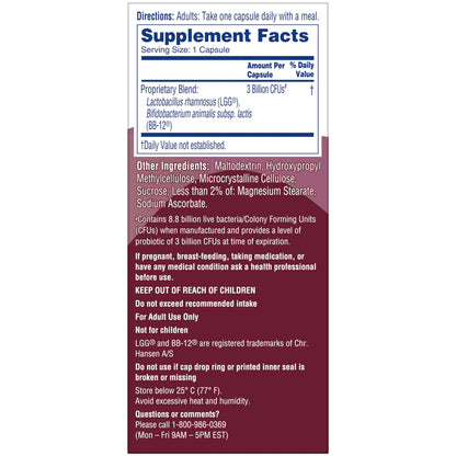 Phillips' Colon Health Daily Probiotic Capsules, 4-in-1 Symptom Defense to help defend against Occasional Gas, Bloating, Constipation, and Diarrhea, Daily Supplement, 60 Count - Nirvana Guru