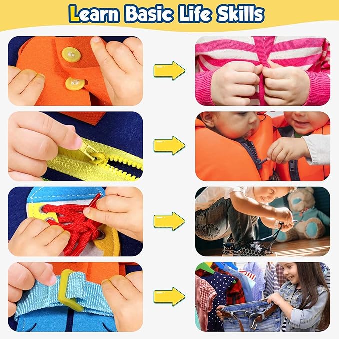 Winblo Toddler Busy Board - Montessori Toys for Toddler Boy Birthday Gift, Educational Learning Sensory Busy Book for Toddler Boys, Toddlers Activities Travel Toys for Airplane Car nirvanaguru