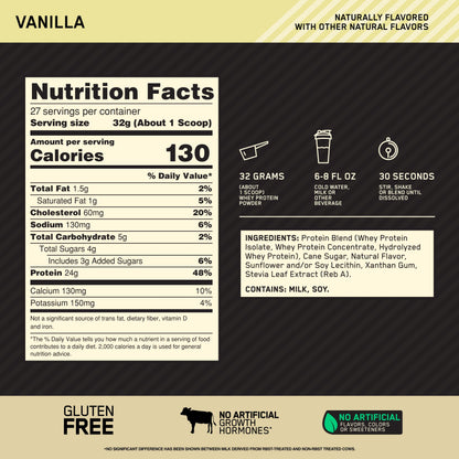 Optimum Nutrition Gold Standard 100% Whey Protein Powder, Double Rich Chocolate, 2 Pound (Packaging May Vary) - Nirvana Guru