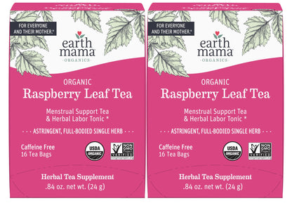 Earth Mama Organic Third Trimester Tea Bags | 100% USDA Organic Herbal Tea for Late Pregnancy Comfort + Childbirth Preparation, 16 Teabags Per Box (2-Pack) Nirvana Guru